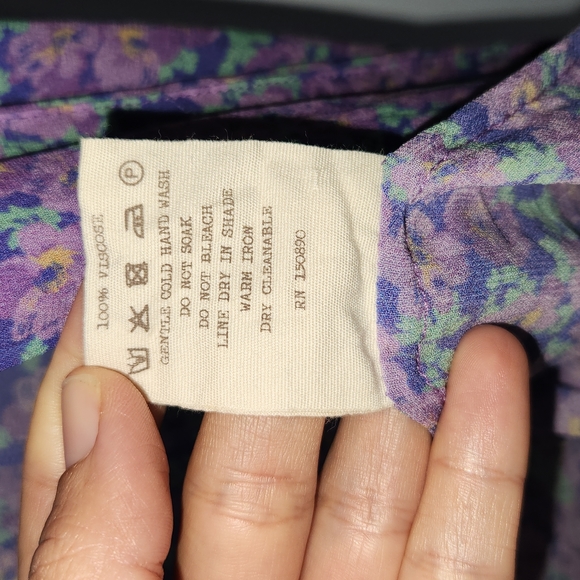 Rare Spell Wildflower Kimono violet robe maxi duster w/ belt purple one size os - Picture 11 of 13